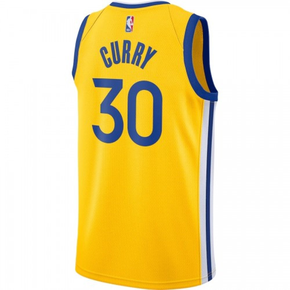 Men's Golden State Warriors Stephen Curry #30 Gold Finished Swingman Jersey - Statement Edition-Pro Kit Vault | Brand New 26/27 Sports Jerseys